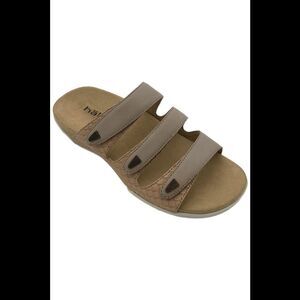 Halsa Women's Delight Flat Sandals Taupe - Wide